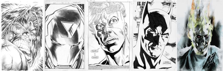 Kolekcja sztuki komiksu "Portrety superbohaterów".