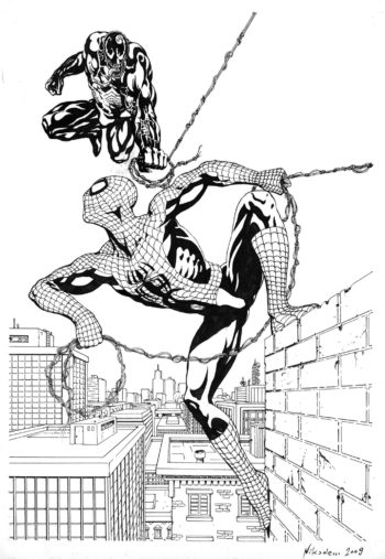 Spider-man vs Venom - fanart