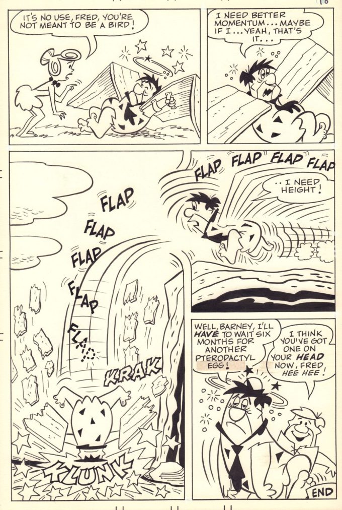 The Flintstones: Egg Head! - komplet 5 plansz Hanna-Barbera